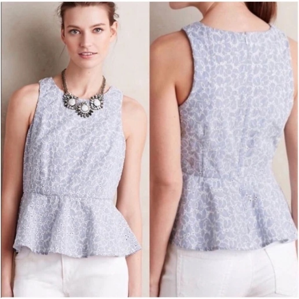 Anthropologie HD in Paris Pia Eyelet Tank 4 Top